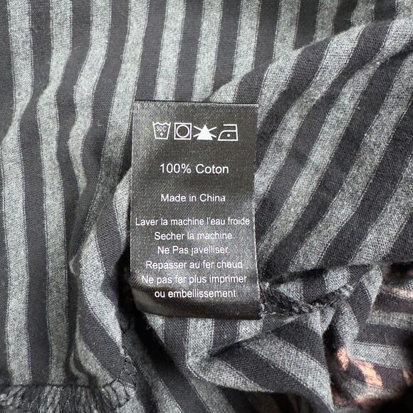 Iron Fist Sid Vicious Split V-Neck Graphic Tee XS NWT Punk Rock Striped Shirt - Picture 7 of 9